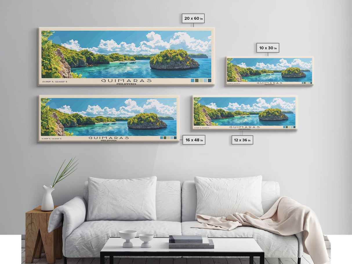 Guimaras, Philippines Panoramic Print, Vacation Gift, Philippines Wall Art, Vacation Wall Art, Vacatation Memories, Beach Decor, Beach Or Lakehouse Art