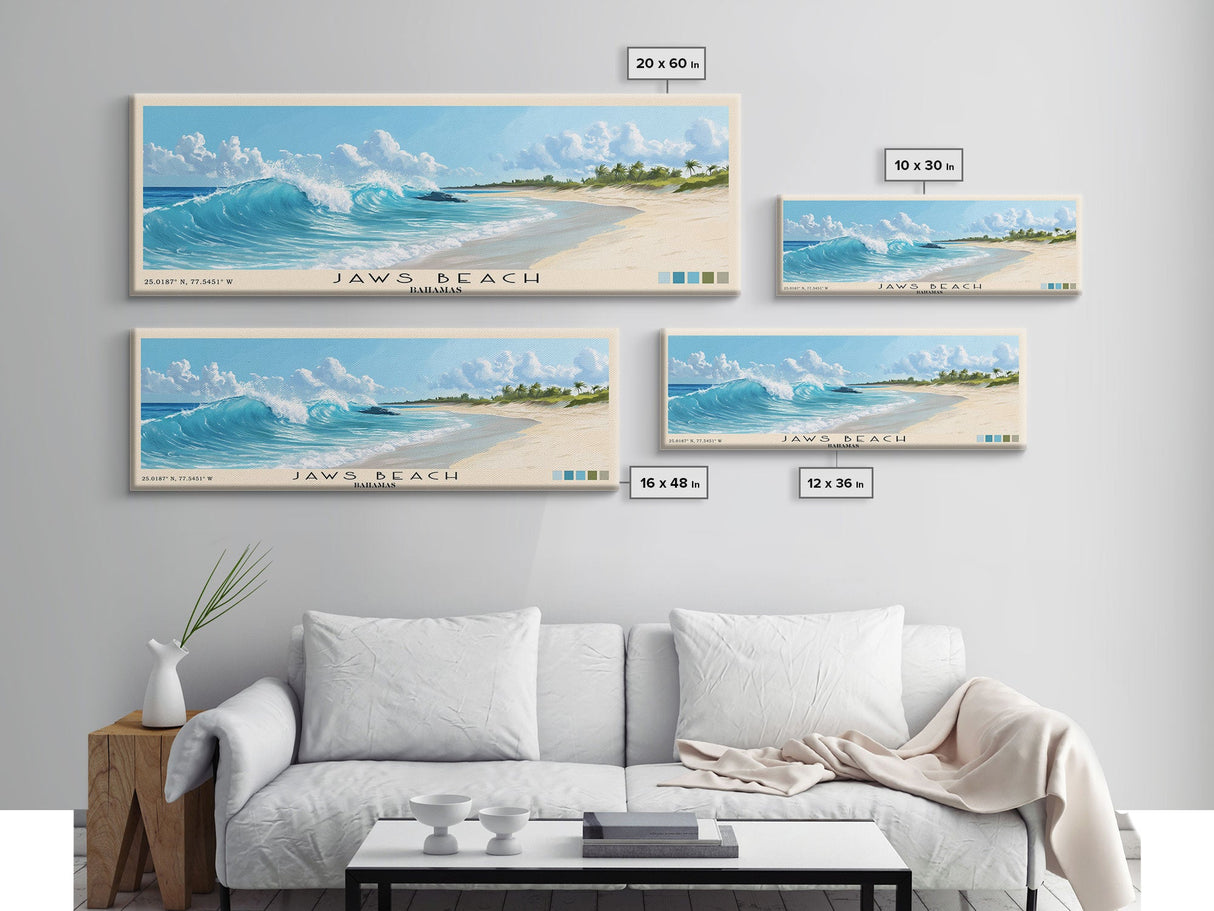 Jaws Beach, Bahamas Panoramic Print, Vacation Gift, Bahamas Wall Art, Vacation Wall Art, Vacatation Memories, Beach Decor, Beach Or Lakehouse Art
