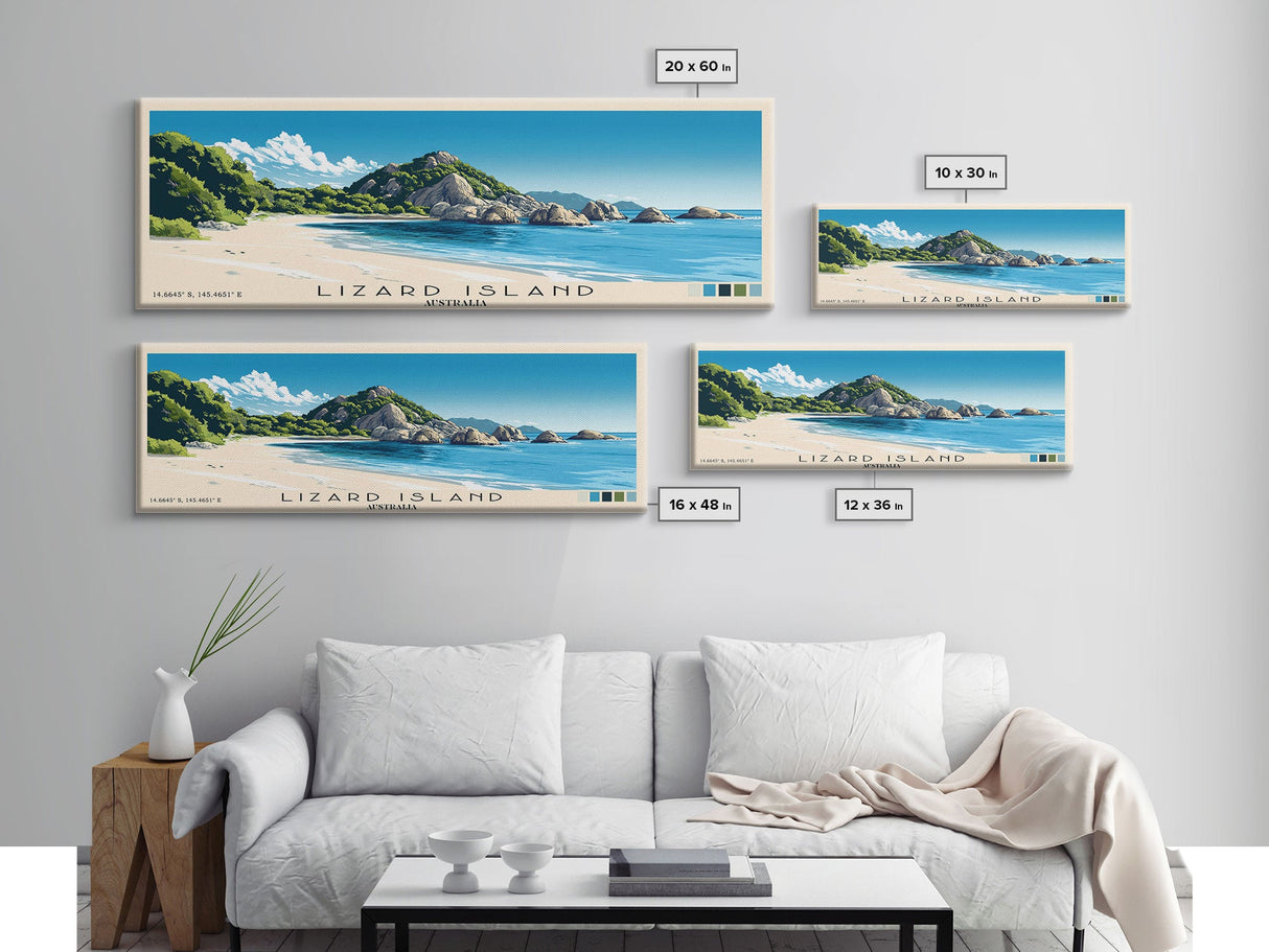 Lizard Island, Australia Panoramic Print, Vacation Gift, Australia Wall Art, Vacation Wall Art, Vacatation Memories, Beach Decor, Beach Or Lakehouse Art