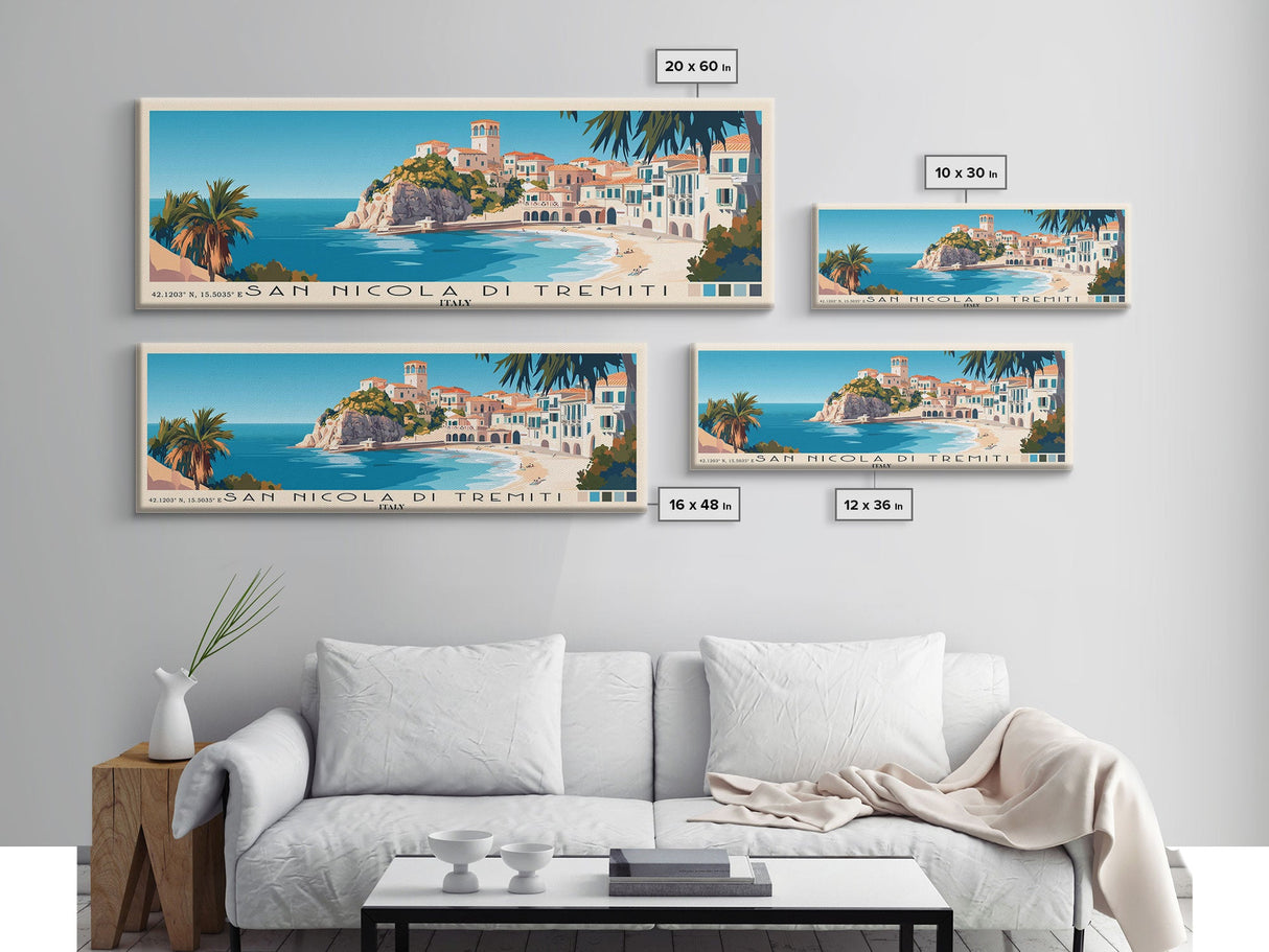 San Nicola di Tremiti, Italy Panoramic Print, Vacation Gift, Italy Wall Art, Vacation Wall Art, Vacatation Memories, Beach Decor, Beach Or Lakehouse Art
