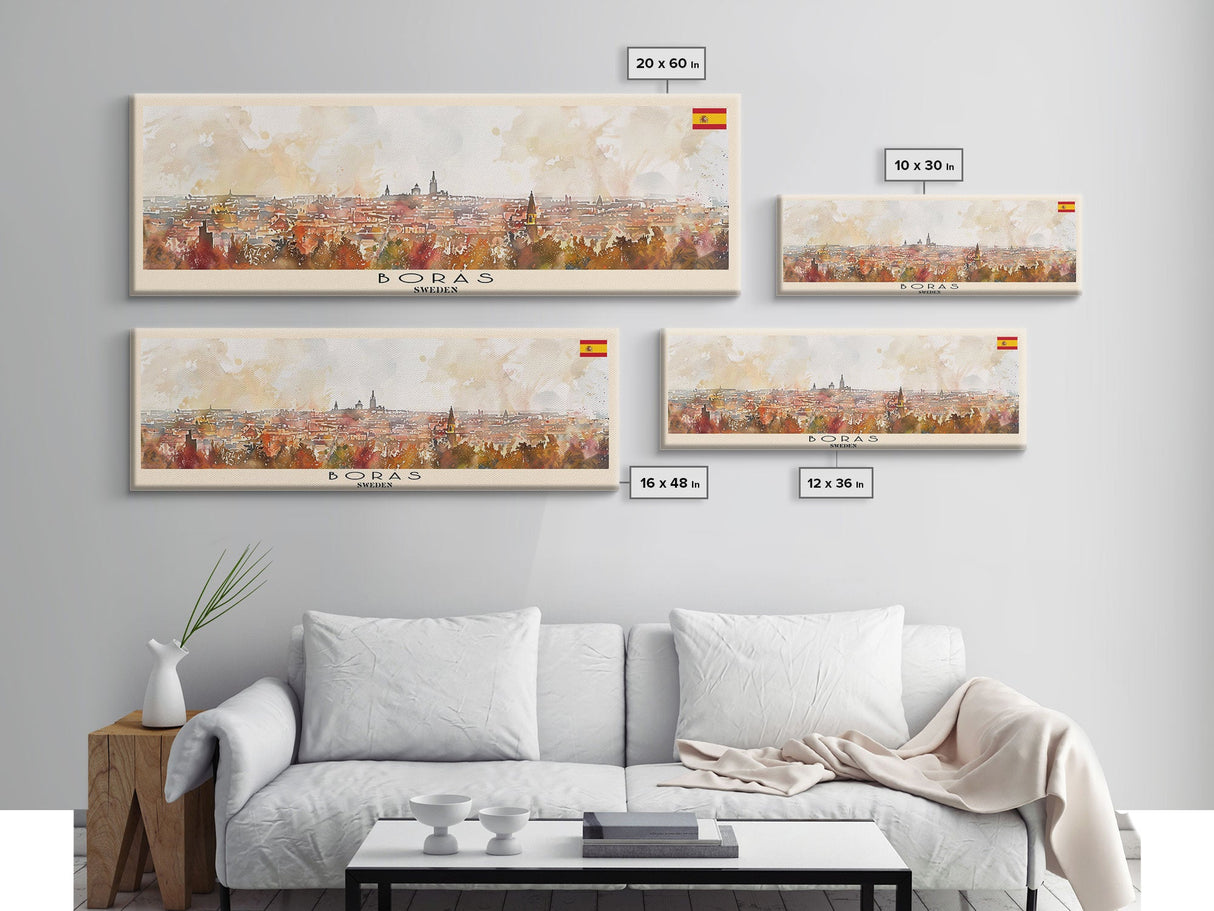 Bordeaux France Panoramic Travel Poster, Framed Canvas Print or Metal Wall Art, Travel Art, Home Decor, Panoramic Painting, Midcentury Art