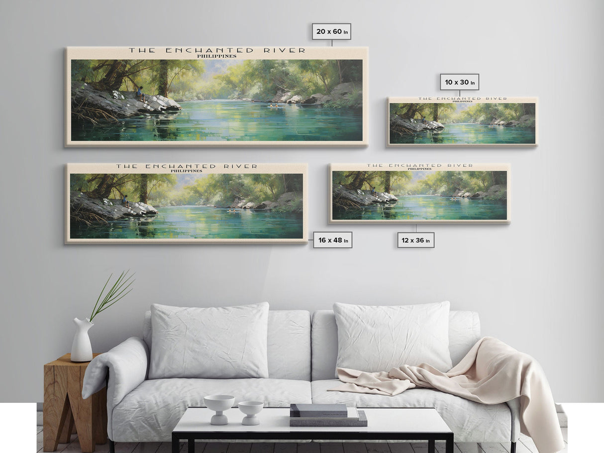 The Enchanted River Travel Print Wall Art, Travel Poster Print, Retro Style COUNTRY Home Decor, Wall Hanging, Travel Gift Idea, Unique Metal Art