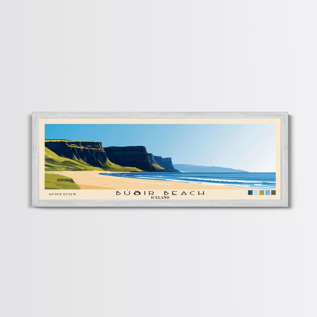 Búðir Beach, Iceland Panoramic Print, Vacation Gift, Iceland Wall Art, Vacation Wall Art, Vacatation Memories, Beach Decor, Beach Or Lakehouse Art