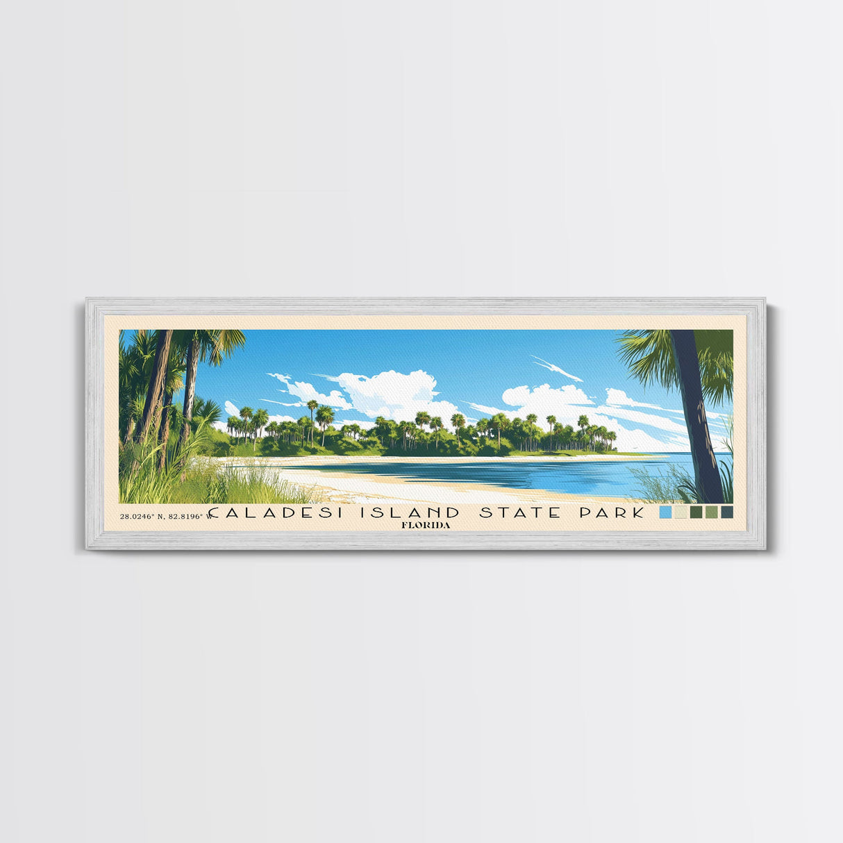 Caladesi Island State Park, Florida Panoramic Print, Vacation Gift, Florida Wall Art, Vacation Wall Art, Vacatation Memories, Beach Decor, Beach Or Lakehouse Art