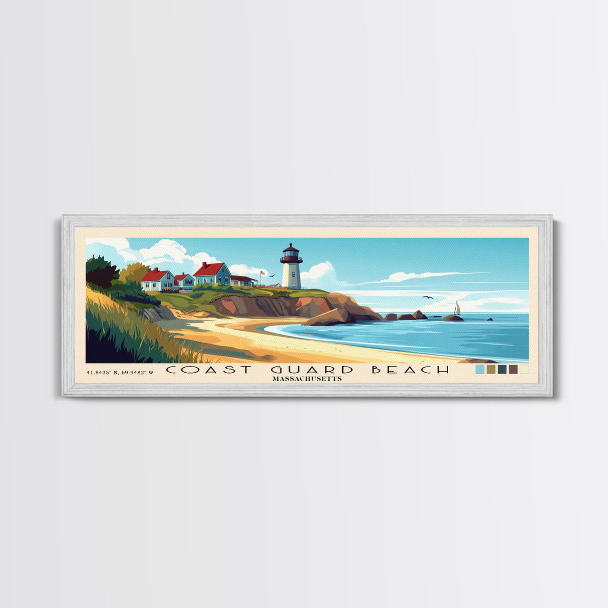 Coast Guard Beach, Massachusetts Panoramic Print, Vacation Gift, Massachusetts Wall Art, Vacation Wall Art, Vacatation Memories, Beach Decor, Beach Or Lakehouse Art