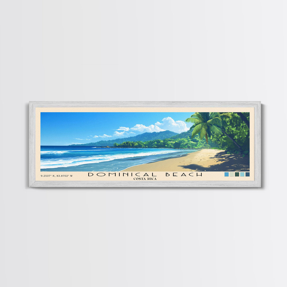Dominical Beach, Costa Rica Panoramic Print, Vacation Gift, Costa Rica Wall Art, Vacation Wall Art, Vacatation Memories, Beach Decor, Beach Or Lakehouse Art