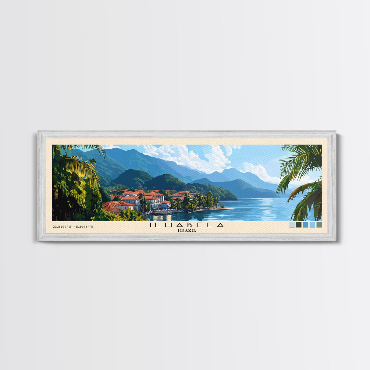 Ilhabela, Brazil Panoramic Print, Vacation Gift, Brazil Wall Art, Vacation Wall Art, Vacatation Memories, Beach Decor, Beach Or Lakehouse Art