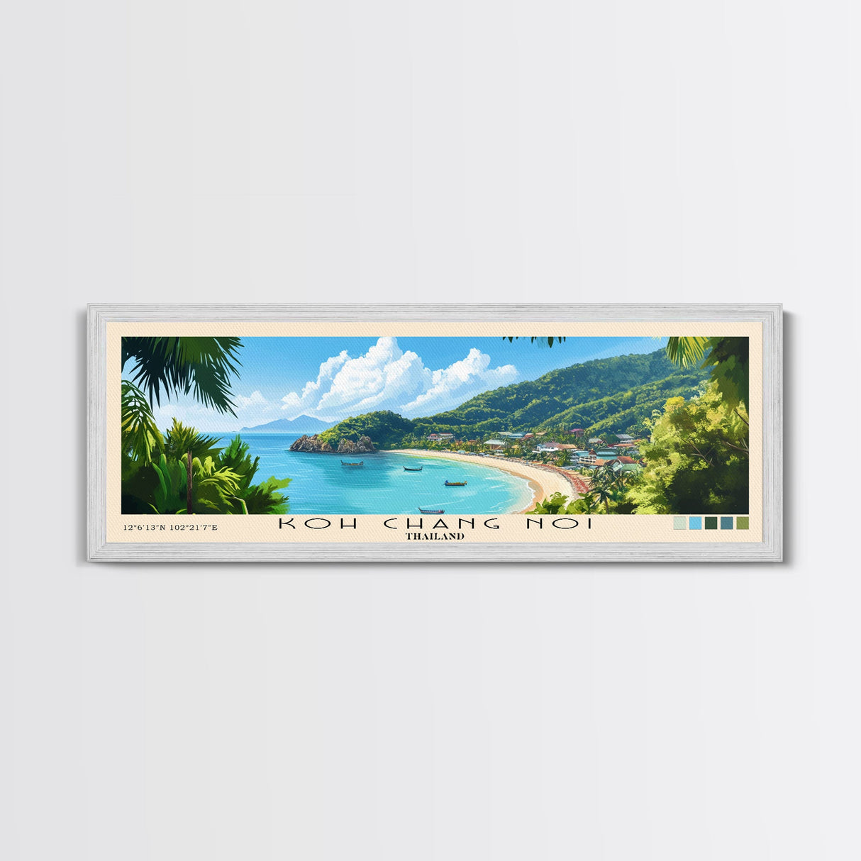 Koh Chang Noi, Thailand Panoramic Print, Vacation Gift, Thailand Wall Art, Vacation Wall Art, Vacatation Memories, Beach Decor, Beach Or Lakehouse Art