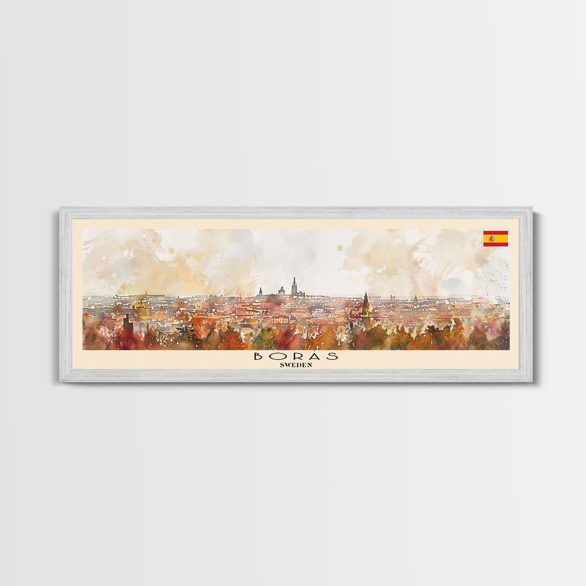 Bordeaux France Panoramic Travel Poster, Framed Canvas Print or Metal Wall Art, Travel Art, Home Decor, Panoramic Painting, Midcentury Art