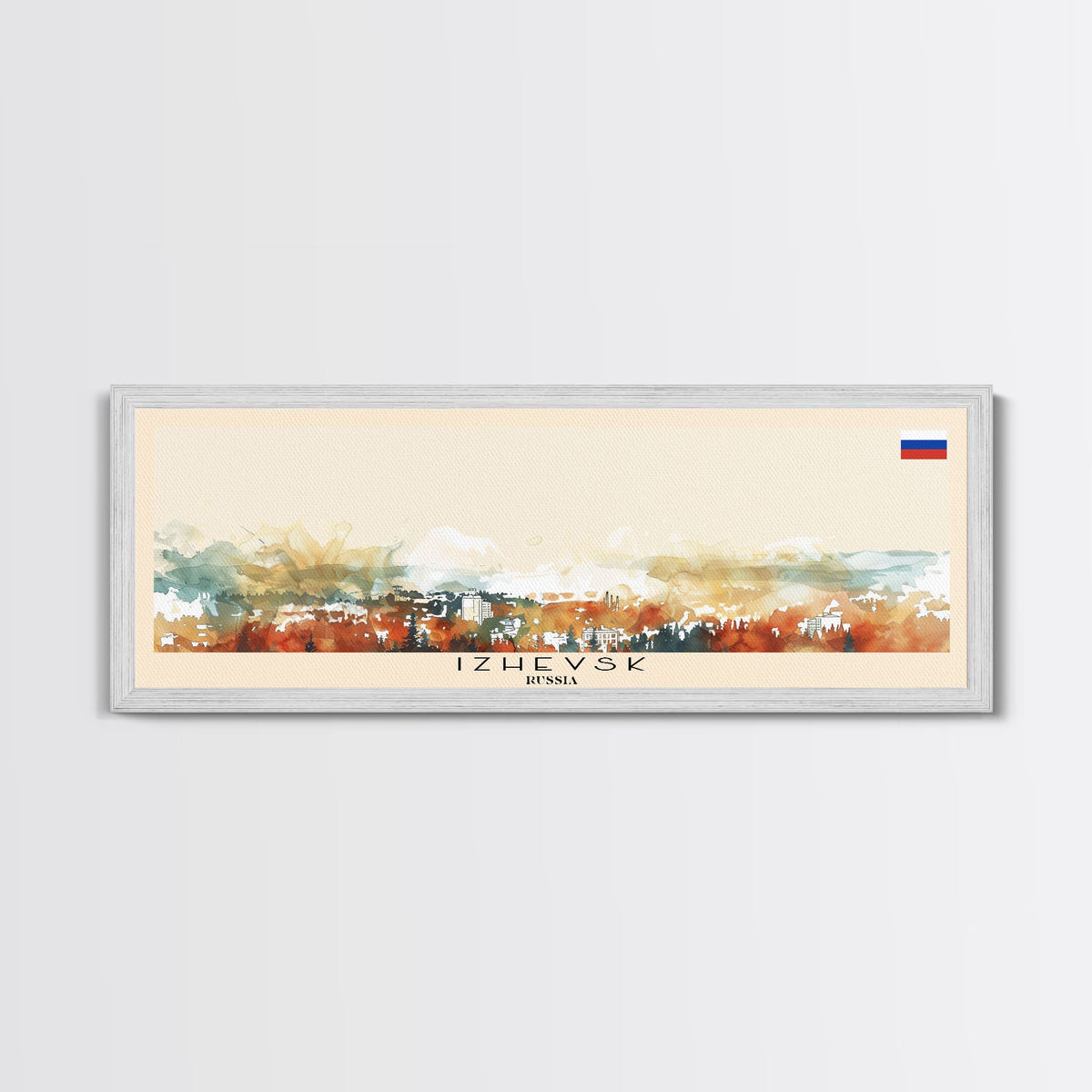 Izhevsk Russia Wall Art, Panoramic Travel Poster, Panoramic Framed Canvas Print, City Wall Art, Wall Hanging Home Decor, Travel Art