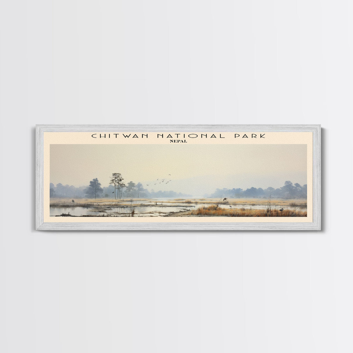 Chitwan National Park Travel Print Wall Art, Travel Poster Print, Retro Style COUNTRY Home Decor, Wall Hanging, Travel Gift Idea, Unique Metal Art