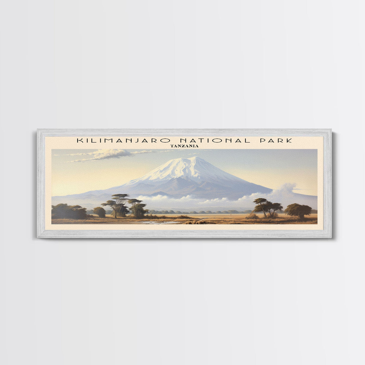 Kilimanjaro National Park Travel Print Wall Art, Travel Poster Print, Retro Style COUNTRY Home Decor, Wall Hanging, Travel Gift Idea, Unique Metal Art