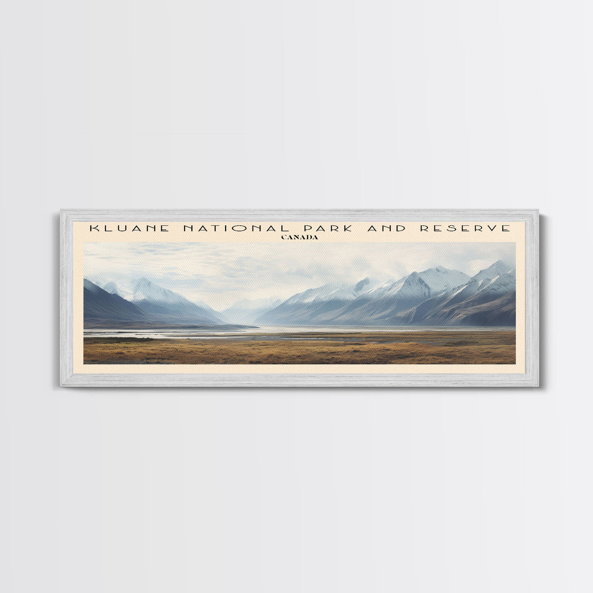 Kluane National Park and Reserve COUNTRY Travel Poster Print, Framed Canvas Print, COUNTRY Travel Art, Wood Framed Art, Wall Hanging, Home Decor