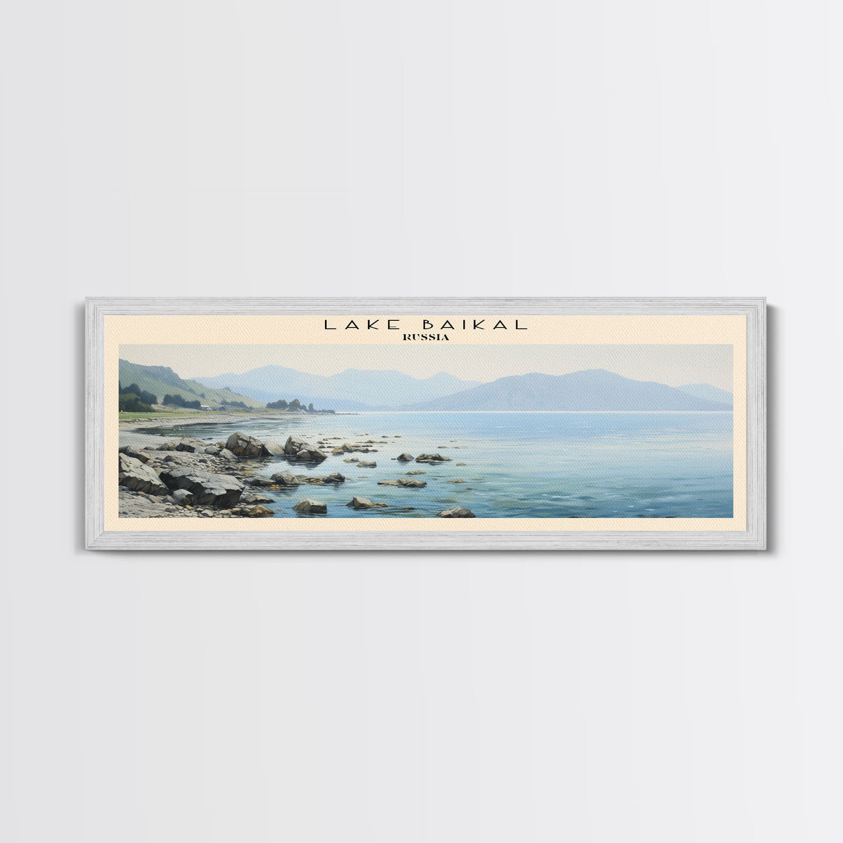 Lake Baikal Travel Poster Print, Framed Canvas Wall Art, Metal Wall Art, COUNTRY art, Gift For Him, Travel Wall Art, Travel Lover Gift