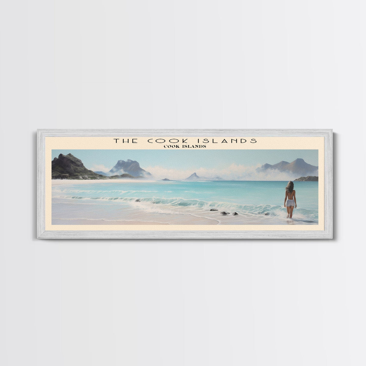 The Cook Islands Travel Print Wall Art, Travel Poster Print, Retro Style COUNTRY Home Decor, Wall Hanging, Travel Gift Idea, Unique Metal Art