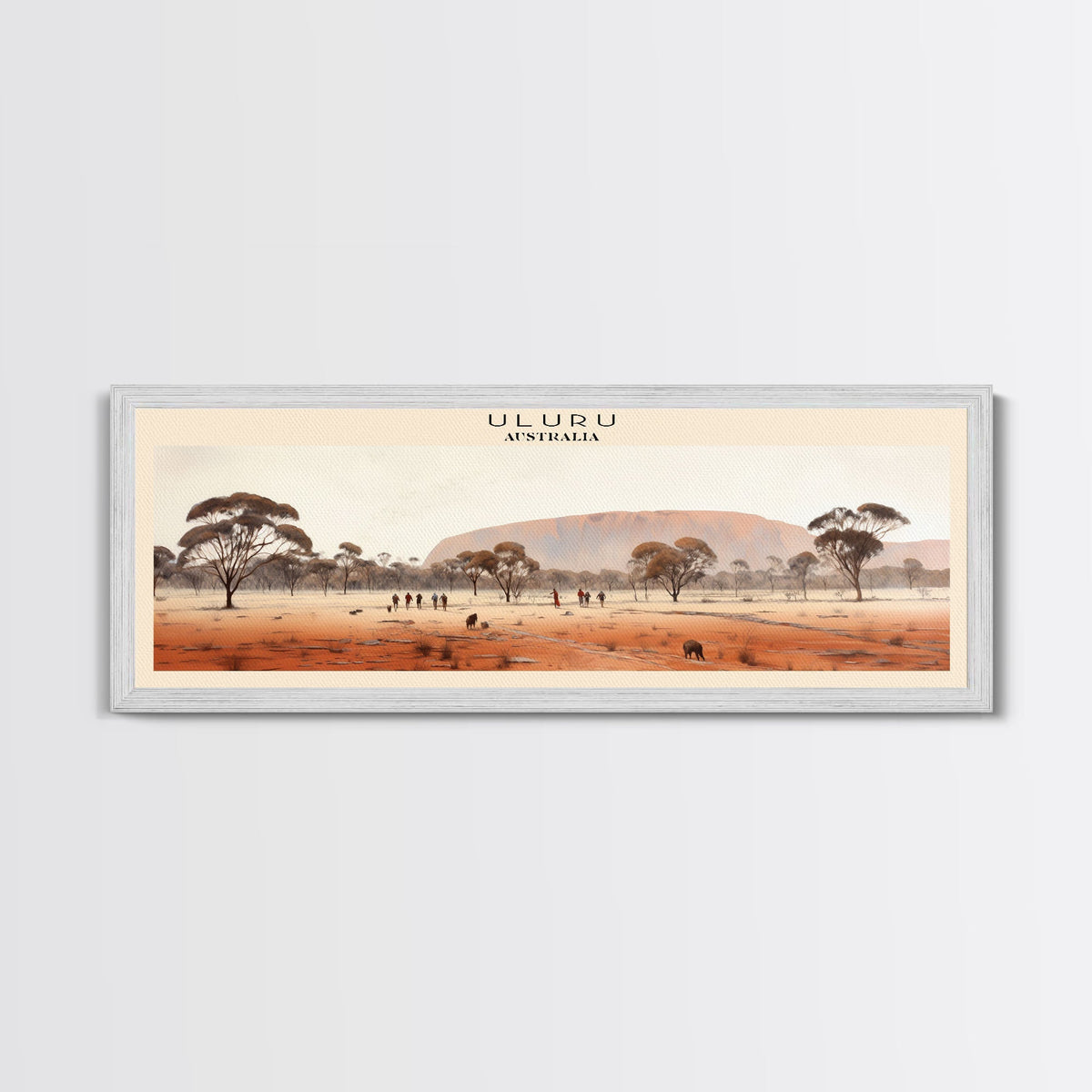 Sossusvlei COUNTRY | Framed Travel Poster Canvas Print | Trendy Wall Art | Watercolor Painting | Living Room Art | Unique Art