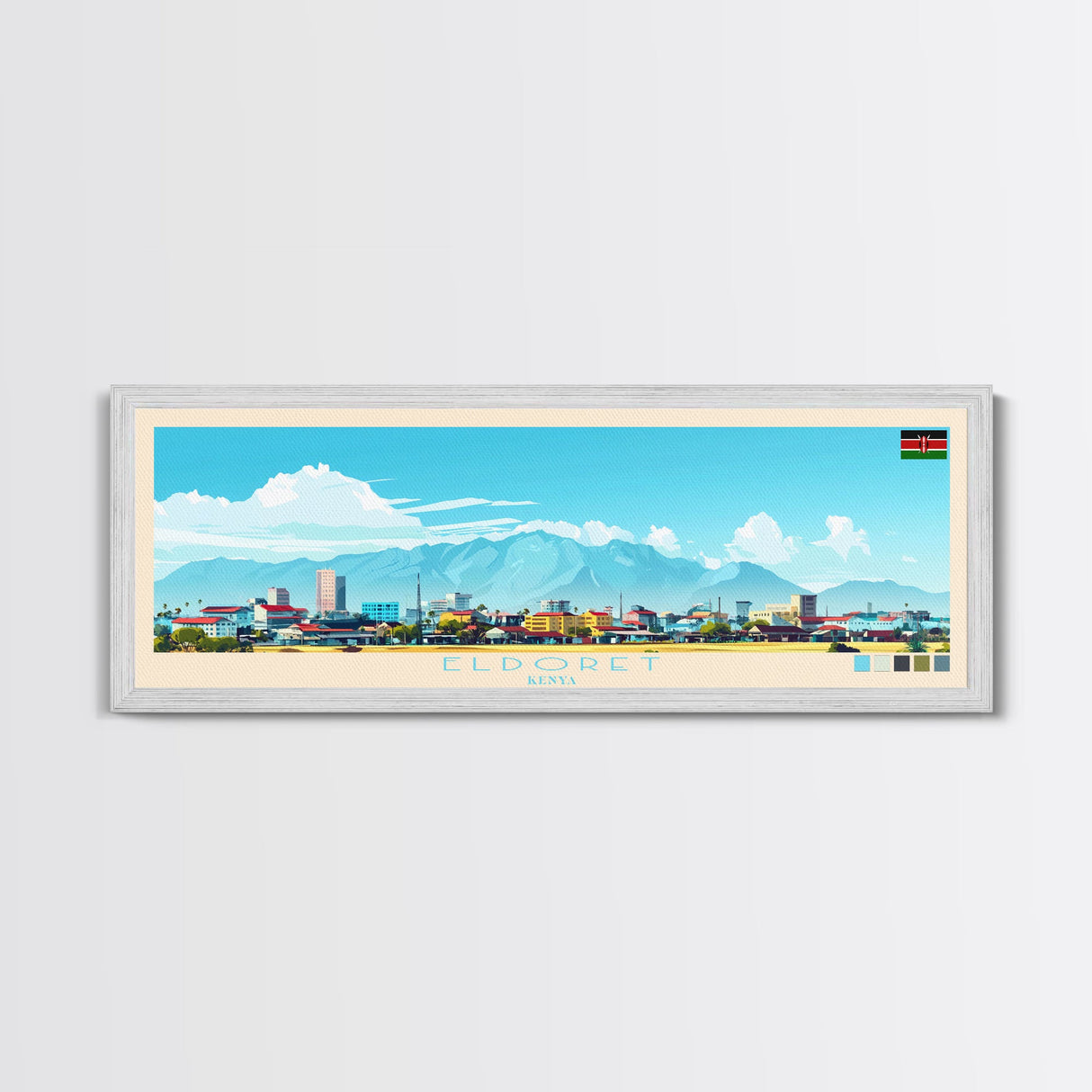 El-Obeid, Sudan Travel Poster Panoramic Canvas Print, El-Obeid, Sudan Painting, Sudan Art, El-Obeid Travel Art, Guest Room Painting