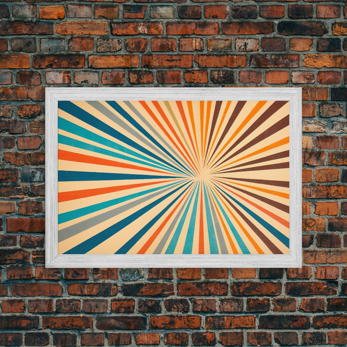 Mid Century Modern Art - Panoramic Canvas Print - Retro Loft Art - Large Wall Art Painting - Geometric Abstract Art - MCM Art