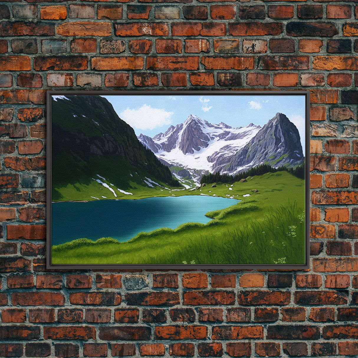 Calm and Serene Landscape Painting, Framed Canvas Print, Canvas Art, Framed wall decor, living room wall art