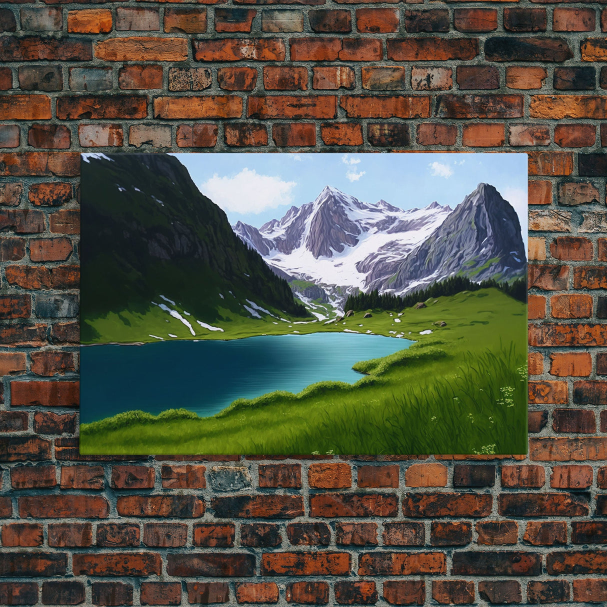 Calm and Serene Landscape Painting, Framed Canvas Print, Canvas Art, Framed wall decor, living room wall art