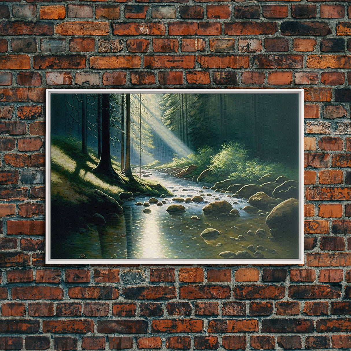 Colorful Watercolor Art, Framed Canvas Print, unique wall art, framed wall art, Landscape watercolor