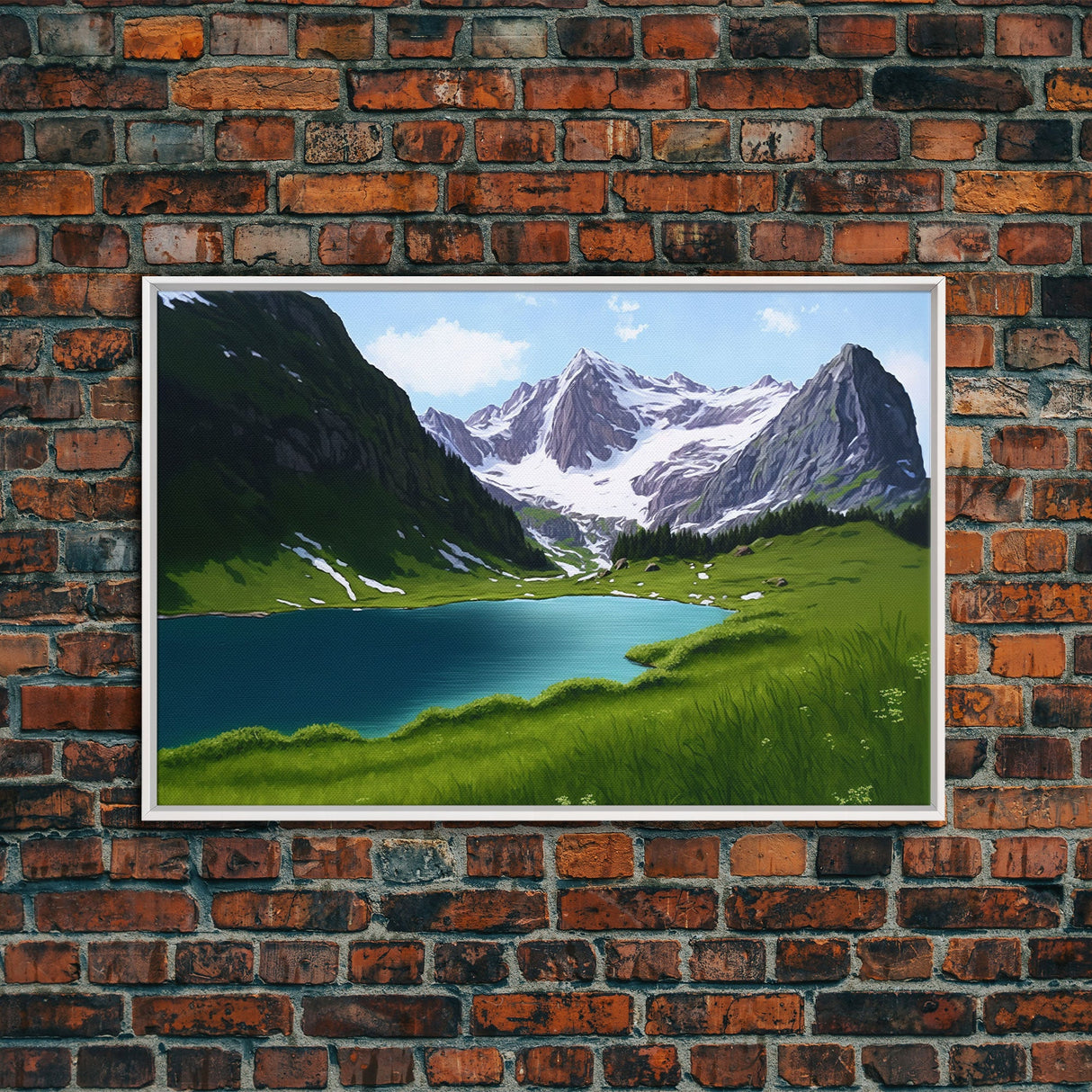 Calm and Serene Landscape Painting, Framed Canvas Print, Canvas Art, Framed wall decor, living room wall art
