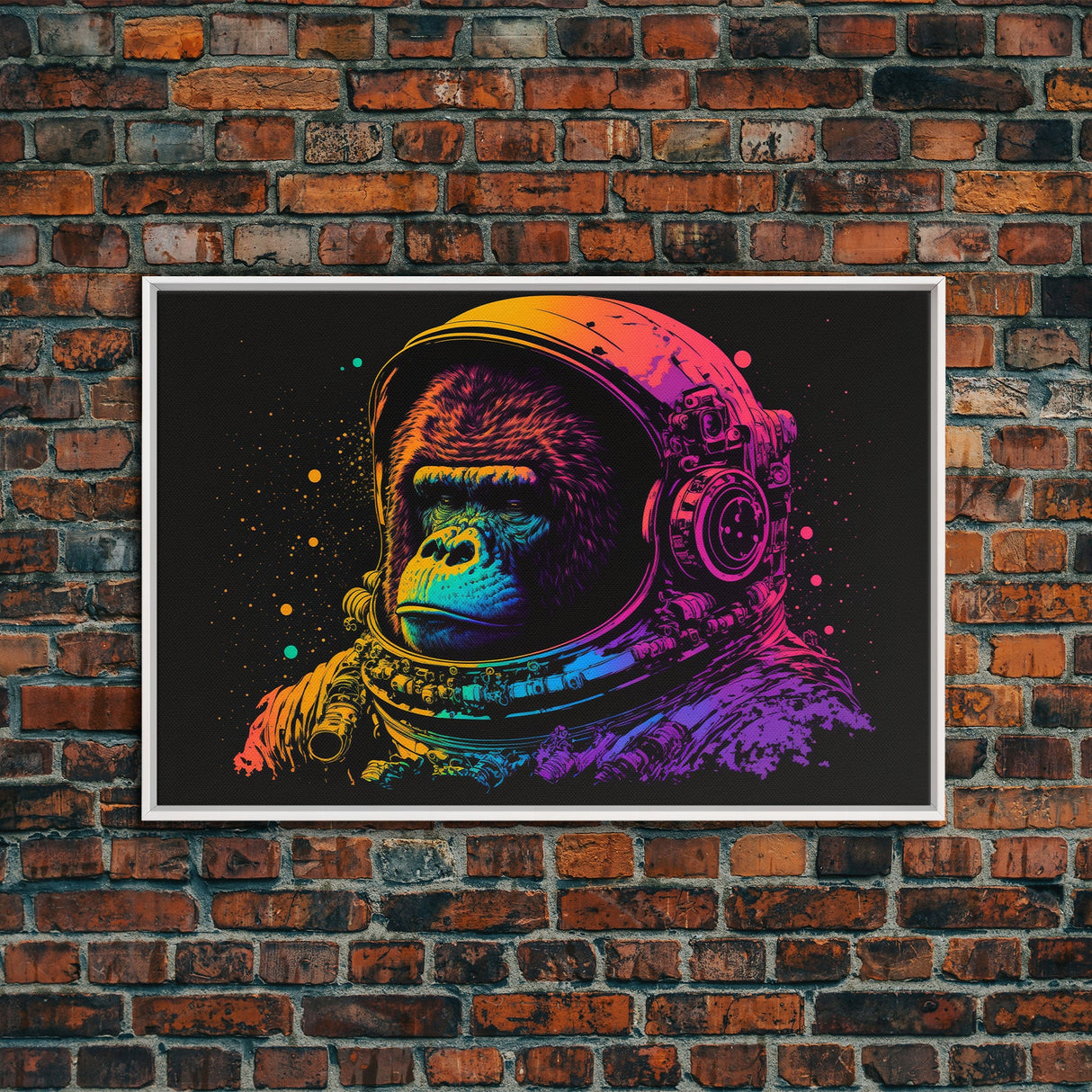 Space Ape, To The Moon Art, Framed Canvas Print, NFT Style Wall Art