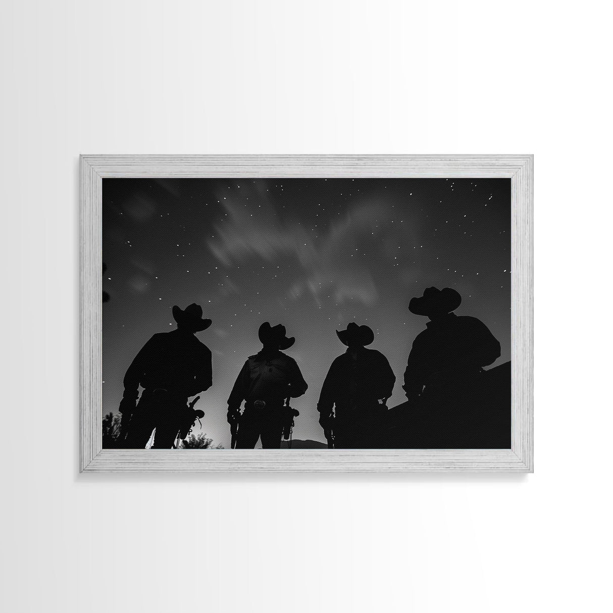 Cowboy Prints Framed Wall Art, Western Decor, Farmhouse Decor, Cowboy Photography, Gloss Metal Wall Art, Wood Framed Rustic Decor