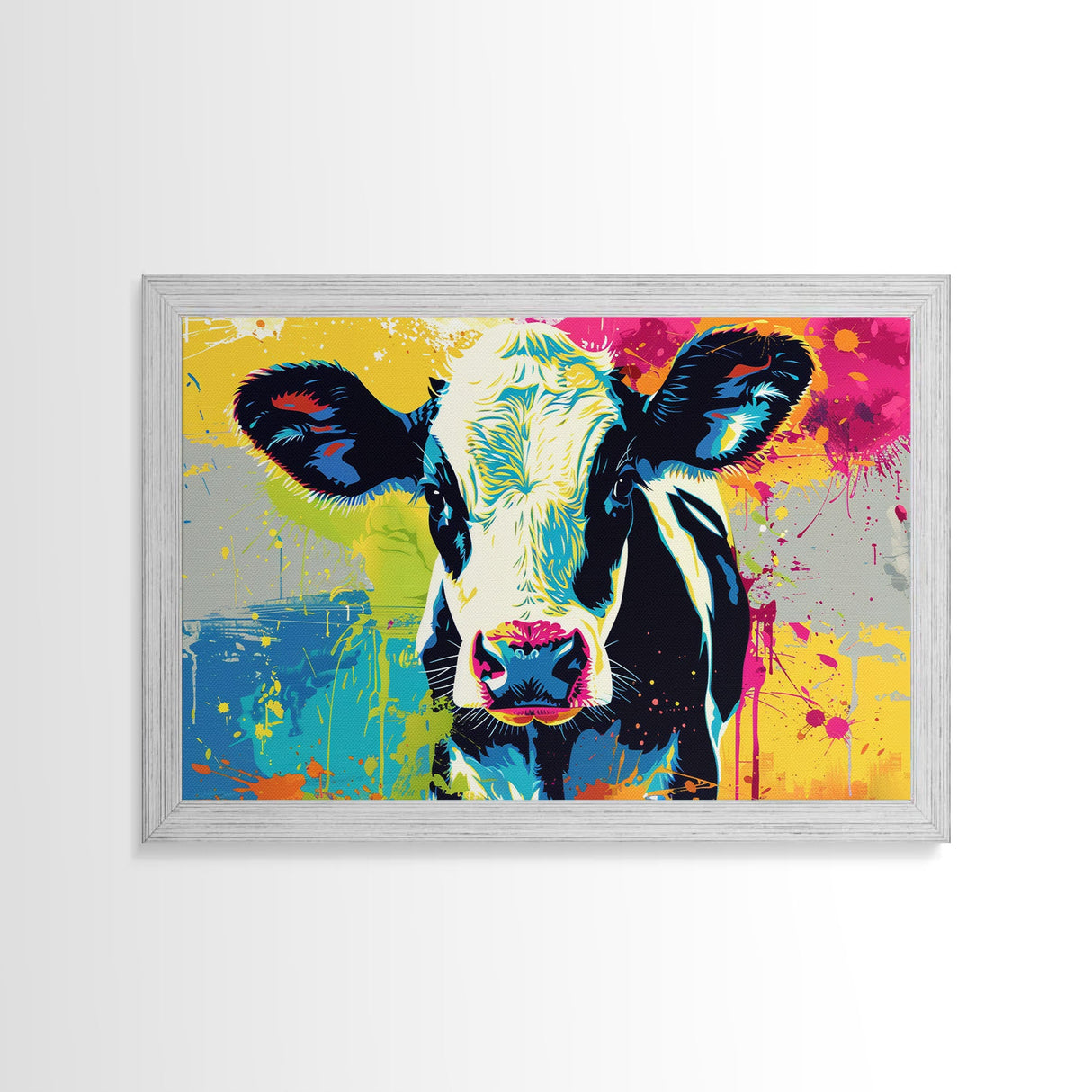 Cow Wall Art, Cow Print, Cow Wallhanging, Farmhouse Decor, Country Western Decor, Cow Lover Gift, Framed Canvas Print Or Metal Art Print