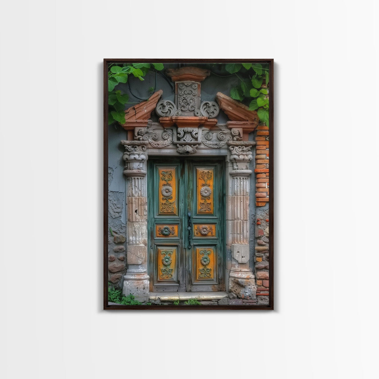 Change223 Colorful Indian Architecture Canvas Print, Traditional Art if India, Photography Print, Indian Wall Art, Living Room Decor