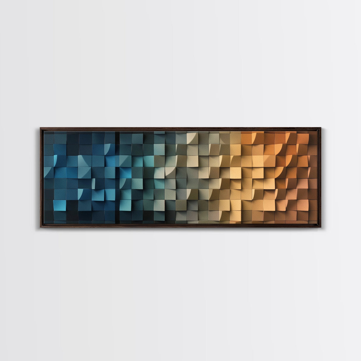 Waves - Abstract Geometric Painting Wall Art - Wood Framed Canvas Print - Abstract Home Decor