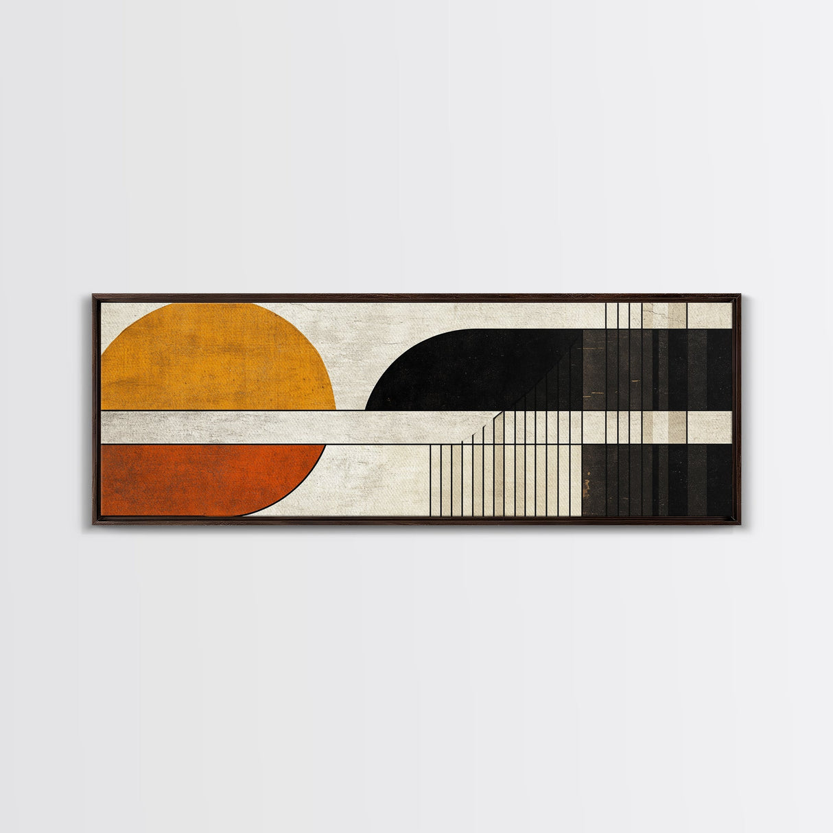 Art Deco Abstract Wall Art, Framed Canvas Print, Canvas Art, Earth Tons, Muted and Subdued Wall Art, Thought Provoking Abstract Art