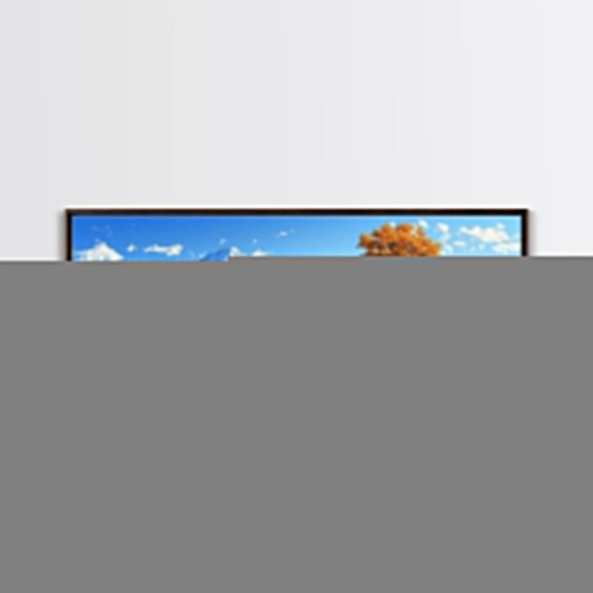 Large Framed Landscape Art | Reflections In The Lake | Panoramic Landscape Painting Framed Canvas Print | Canvas Wall Art