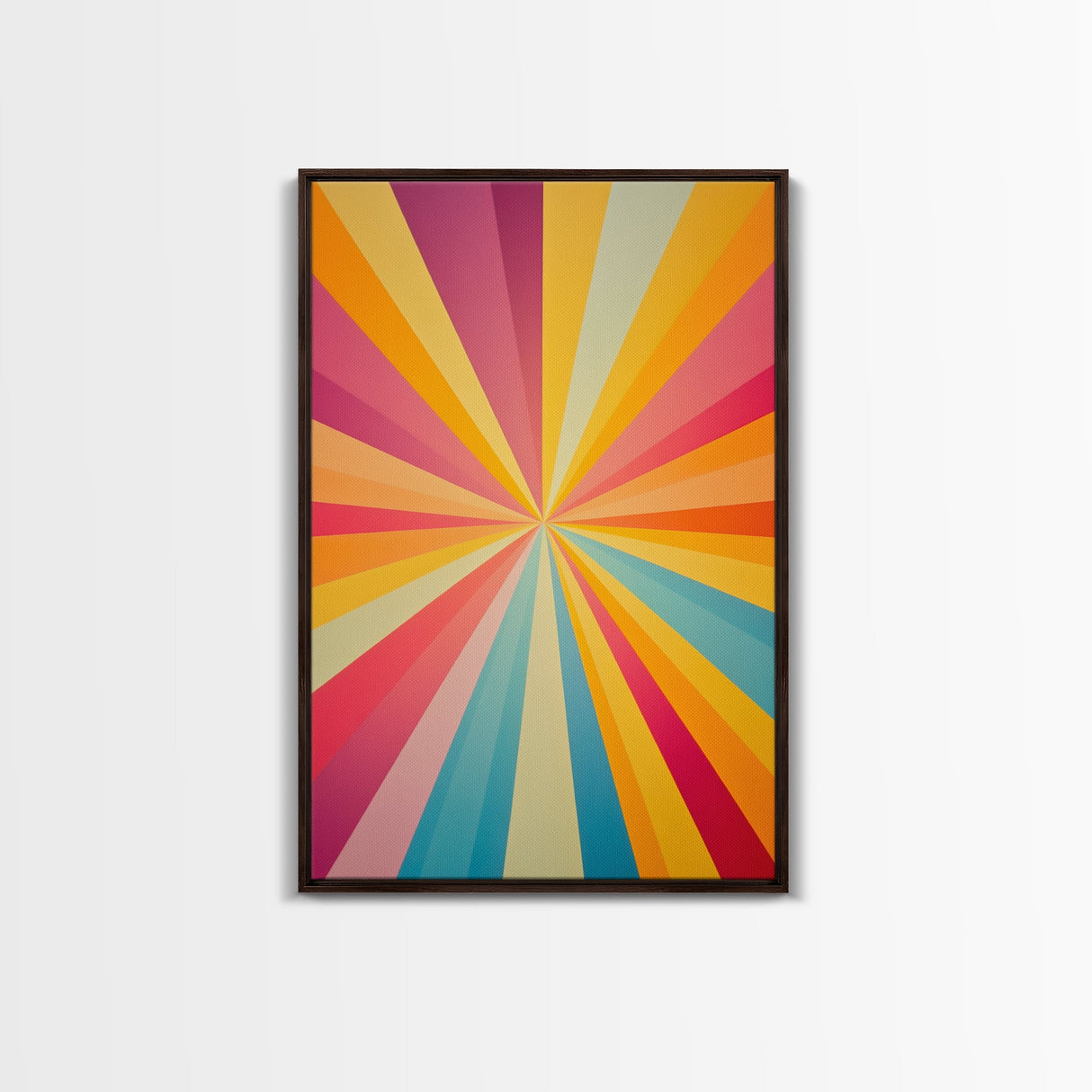 Mid Century Star Burst Canvas Print, Art Print, Retro Style Pastel Spiral Art, Modern Art, Modern Abstract Art Print, Wall Hangings