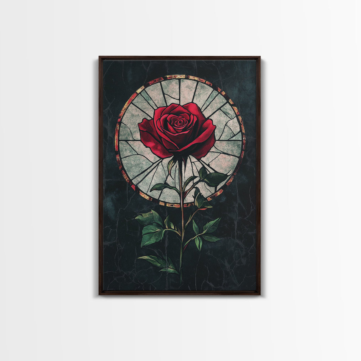 Rose Painting Print, Wood Framed Canvas Print, Beautiful Rose Painting Abstract Wall Art, Minimalist Floral Decor, Flowers Print, Floral Wall Art