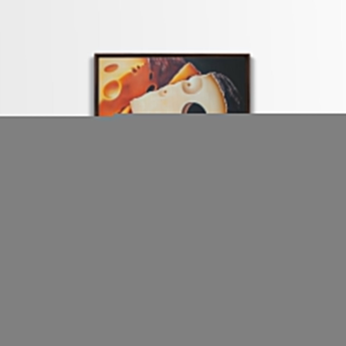 Kitchen Wall Art Painting of Cheese Canvas Print, Kitchen Decor, Modern Kitchen, Food Review Prop Decor