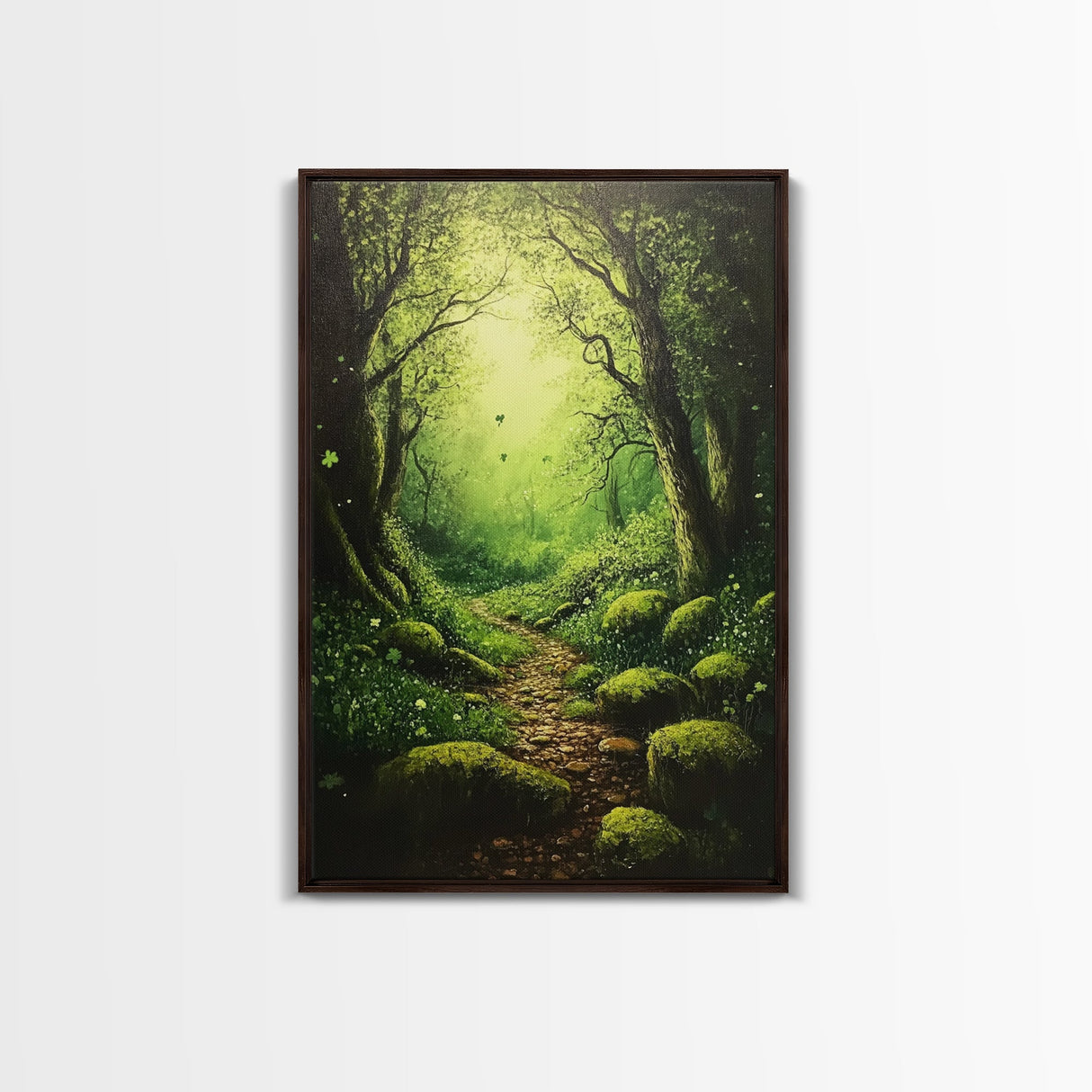 Forest At Dusk Painting Print, Spooky Art, Fantasy Art, Nature Landscape Painting Canvas Print, Landscape Decor, large wall art