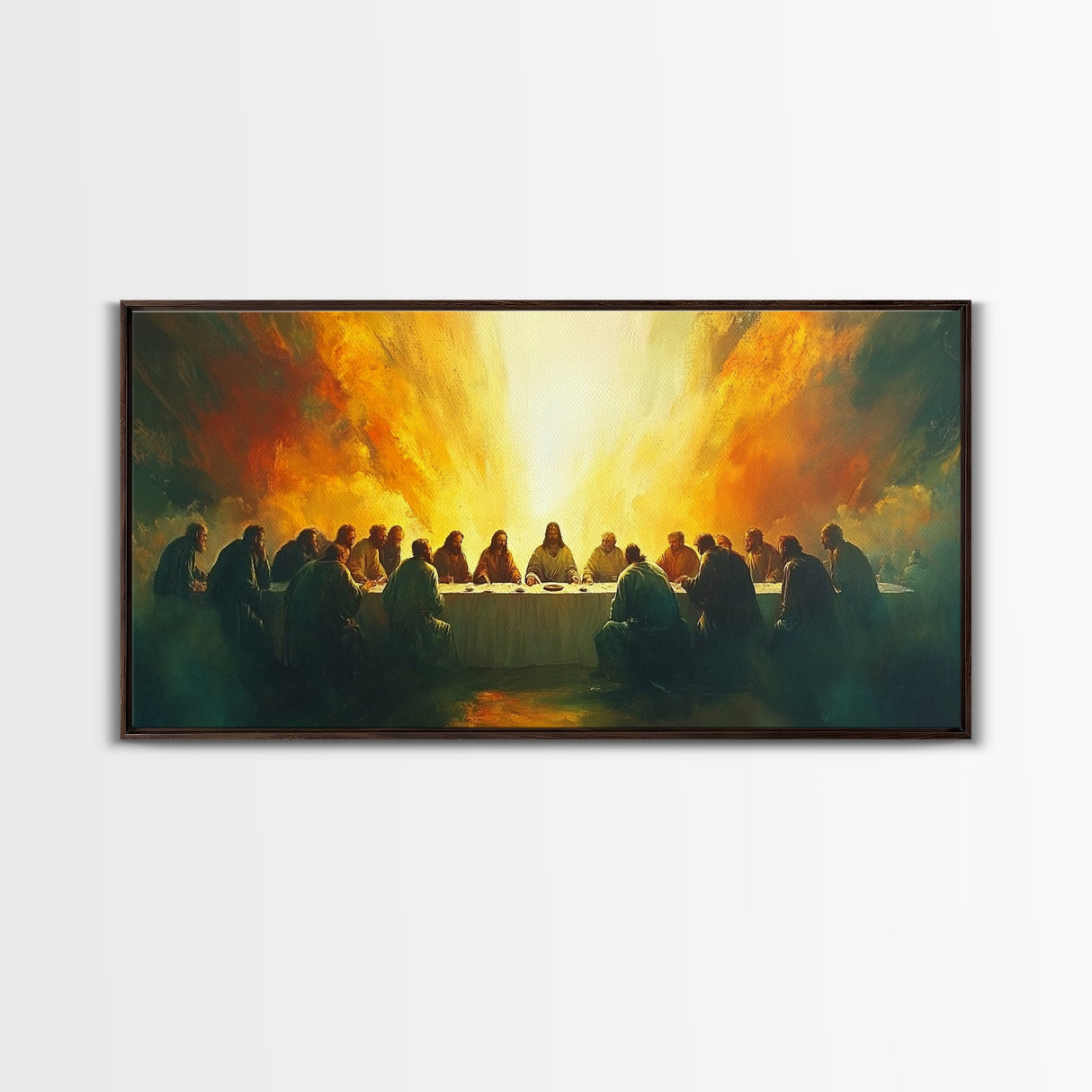 Last Supper Wall Art Framed - Canvas Print - Christian Home Decor - Christian Wall Art Religious Decor - Christian Gift - Jesus Art