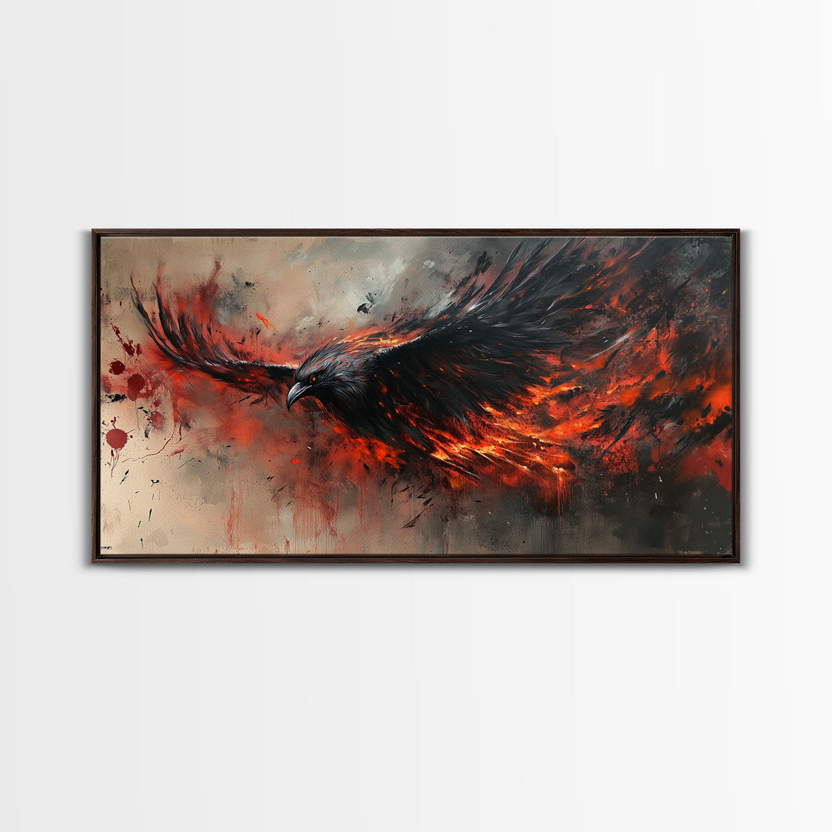 Vibrant Phoenix Wall Art Print, Framed Canvas, Phoenix Poster, Mythical Print, Phoenix Art Print, Fantasy Wall Art, Wall Art Print