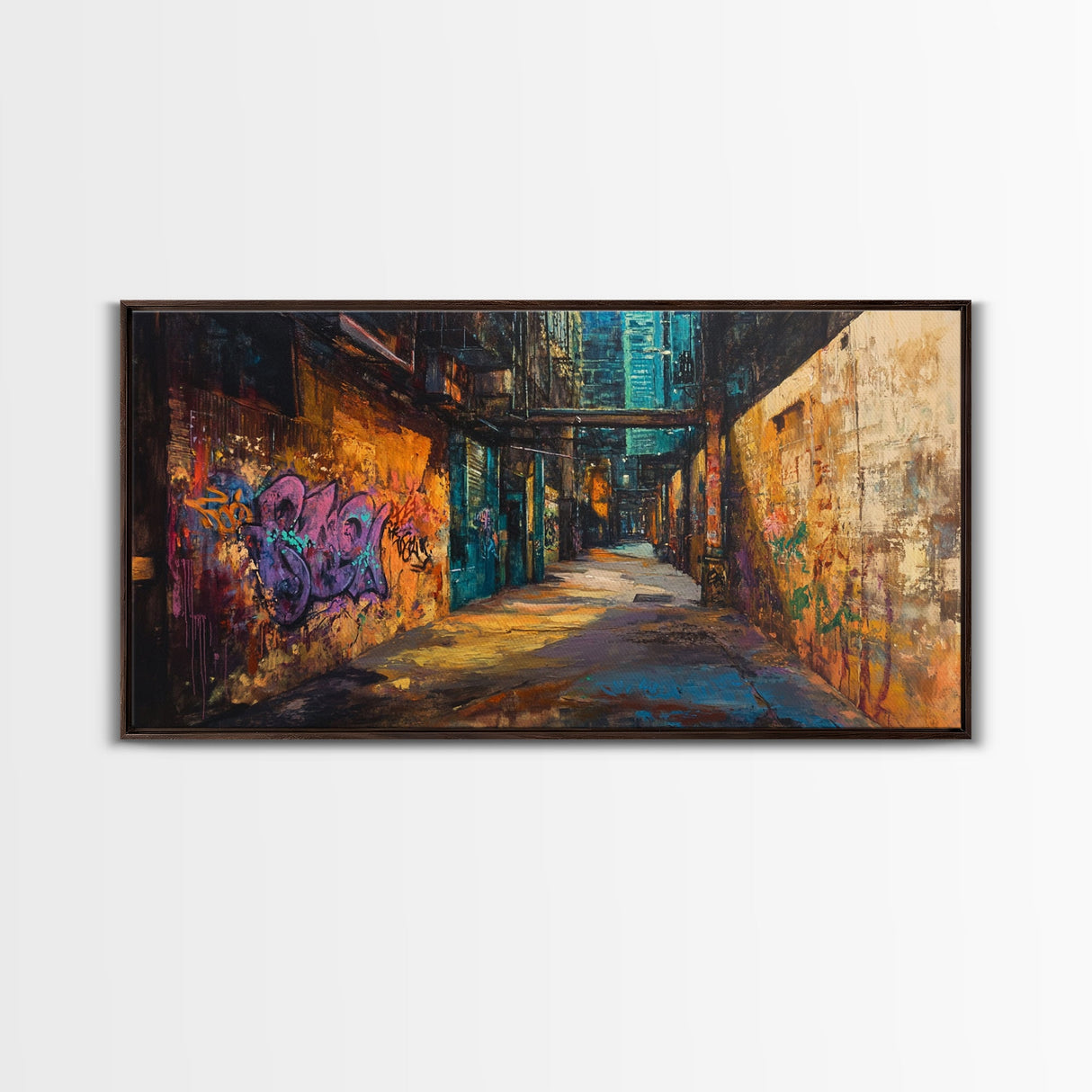 Graffiti Print Urban Decor, Cyberpunk Cityscape Wall Art, Urban Area Decay, Home Decor, Graffiti Photos, Philadelphia Print
