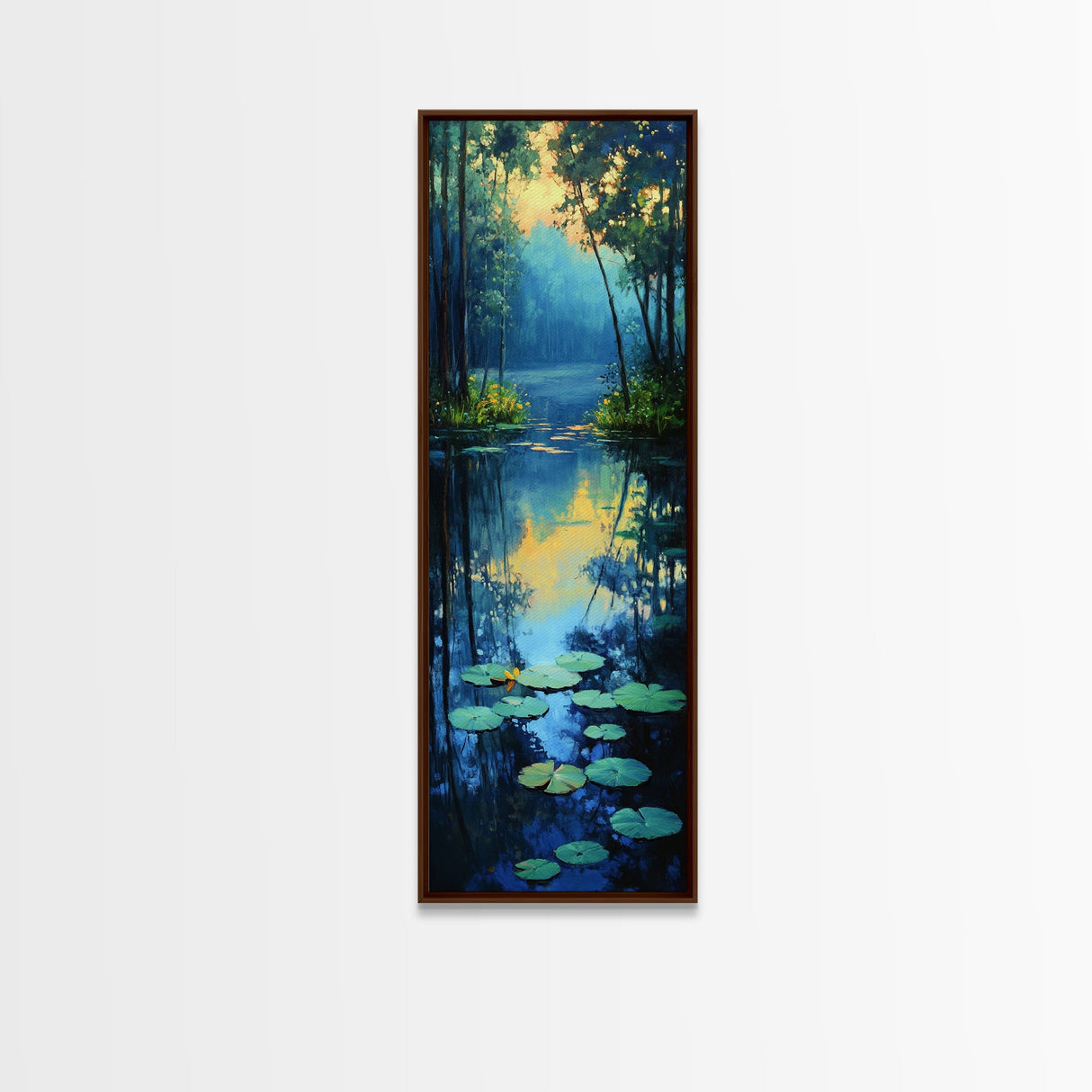 Serene Lake Reflection Framed Canvas Print, Coastal Landscape Art, Lake Tahoe Art, Above Bed Wall Art, Rustic Decor Gift Idea Christmas