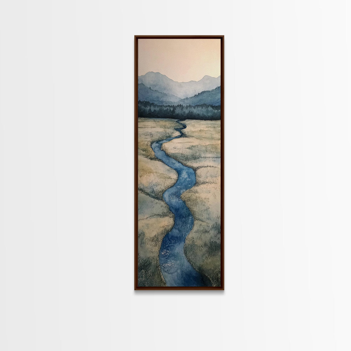 Framed Canvas Print Nature-Inspired Marsh Painting Landscape Painting Wabi Sabi Art Guest Room Art Rustic Decor Perfect Above Sofa Accent
