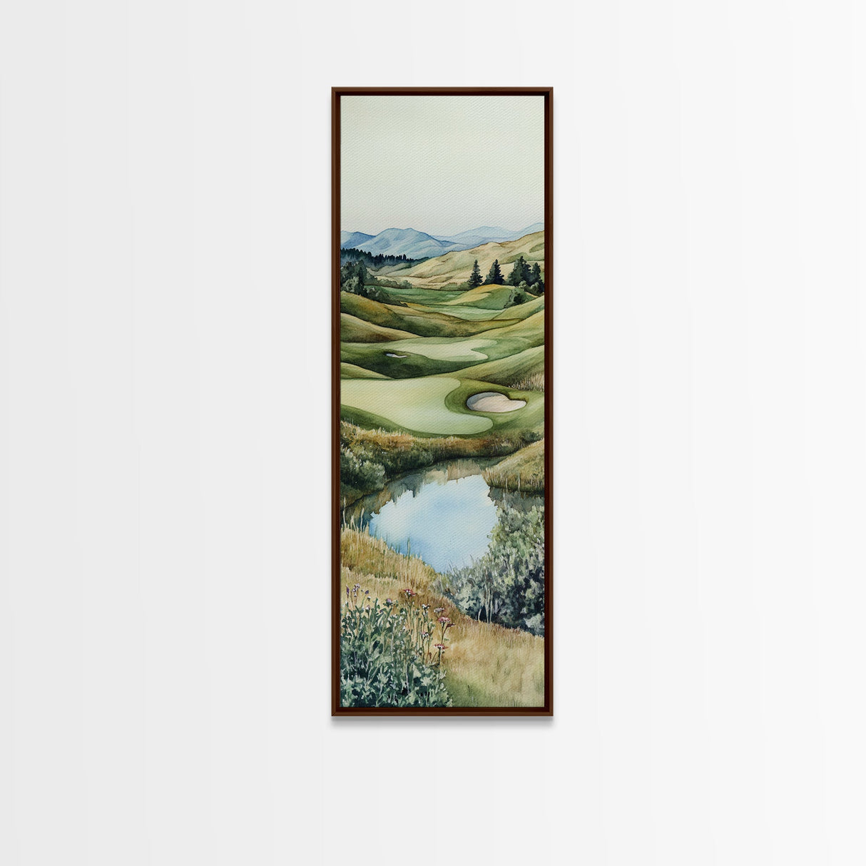 Irish Landscape Art Framed Canvas Print Green Wall Art Vertical Wall Art Above Couch Wall Art Rustic Landscape Art Gift Living