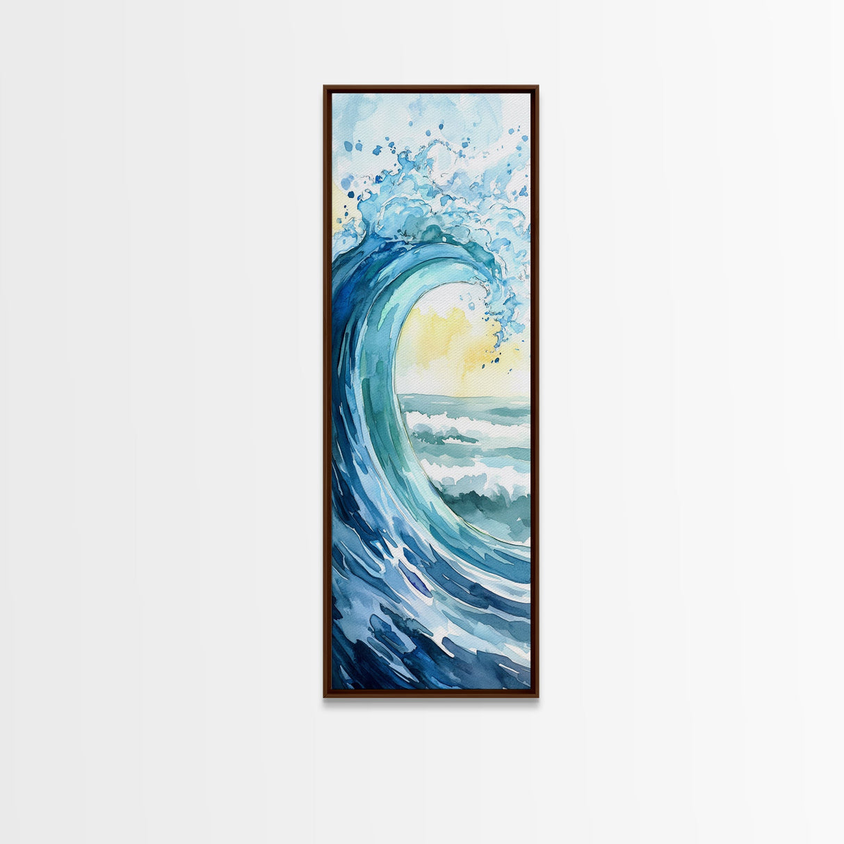 Ocean Wave Painting Canvas Print Coastal Landscape Art Nautical Wall Art Blue Green Wall Art Above Sofa Art Gift Nautical Decor