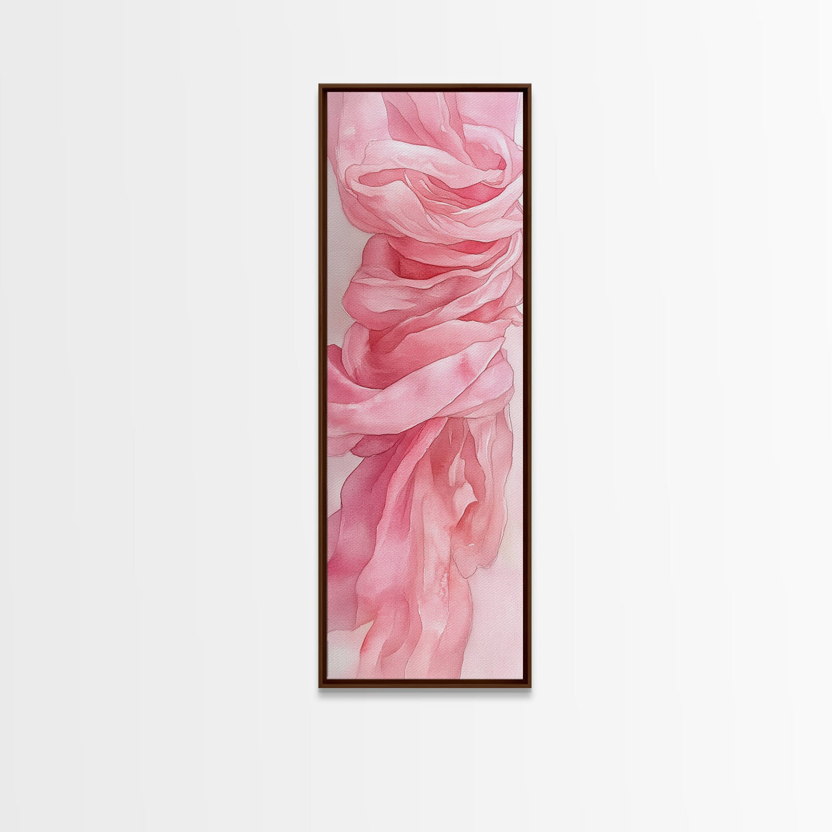 Flowing Pink Fabric Framed Canvas Print Pink Abstract Art Feminine Minimalist Decor Light Pink Wall Art Bedroom Living Room Aesthetic