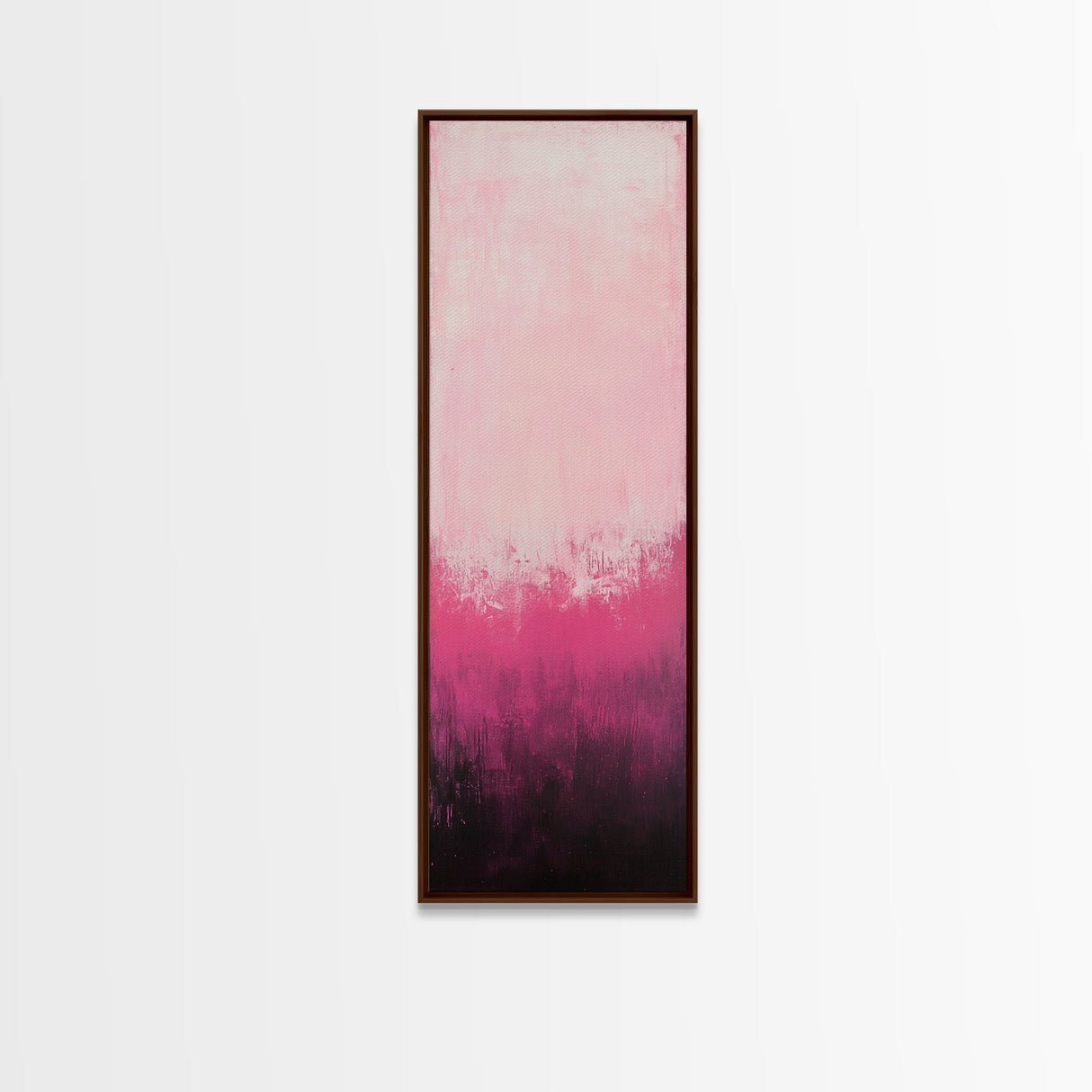 Gradient Pink Ombre Framed Canvas Print Light Pink Abstract Wall Art Bedroom or Living Room Coastal Cowgirl Aesthetic