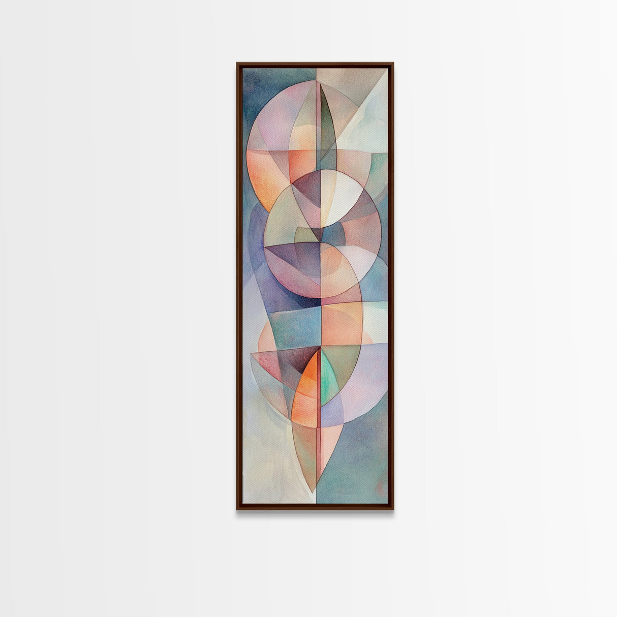 Geometric Abstract Framed Canvas Print Pastel Colorful Wall Art Matisse Inspired Decor Living Room Art Modern Home Accent