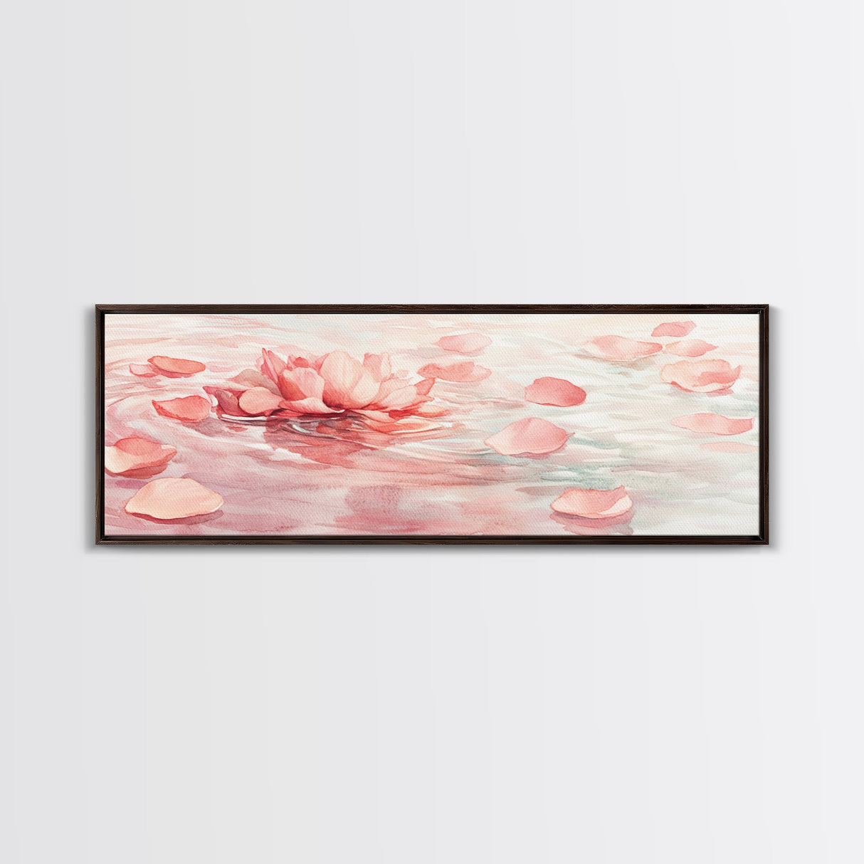 Lotus Petal Canvas Print, Wabi Sabi Wall Art, Light Pink Nature-Inspired Art, Bedroom or Yoga Room Decor, Serene Feminine Artwork
