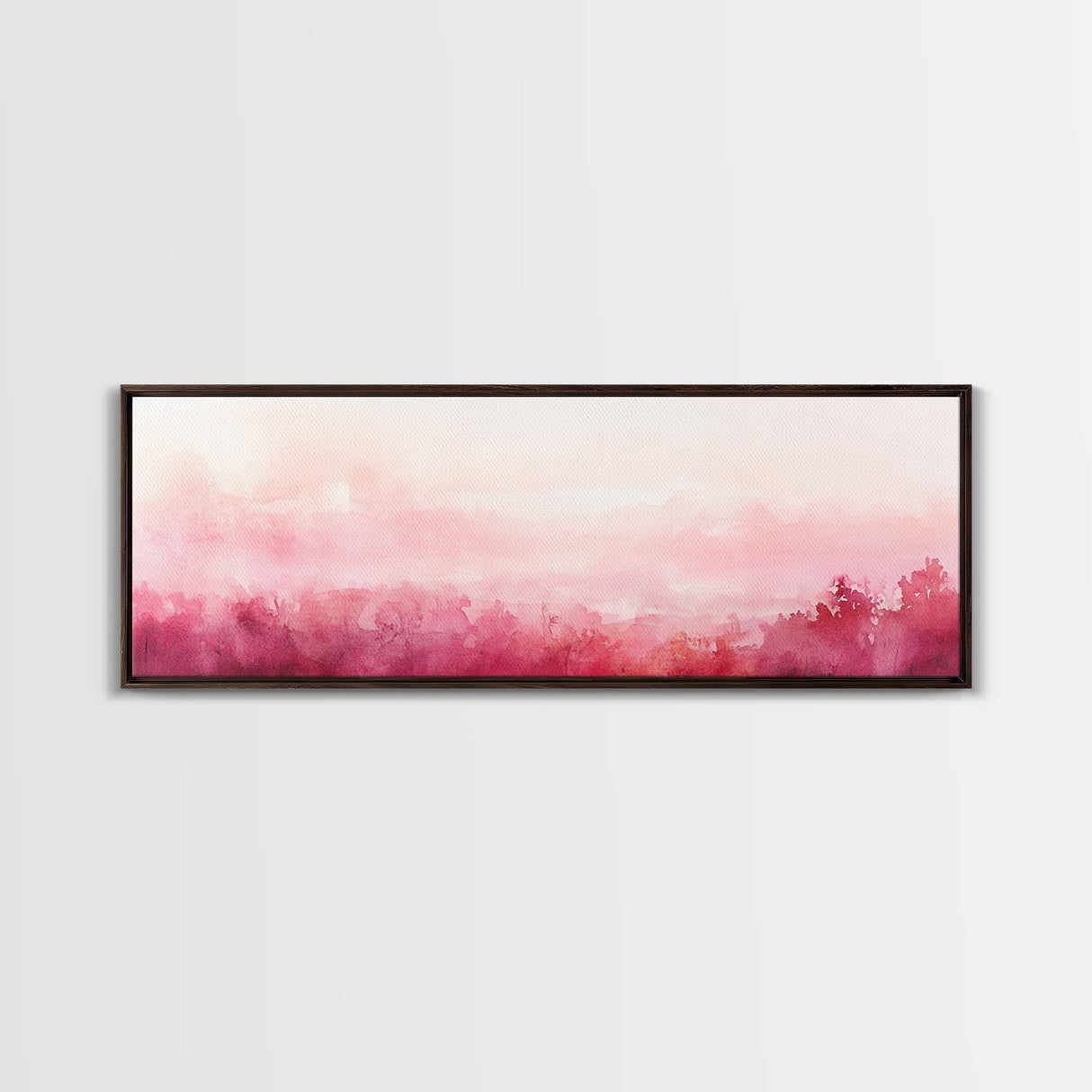 Light Pink Canvas Print Abstract Landscape Painting Horizontal Pastel Minimalist Boho Living Room Art Wabi Sabi Modern Wall Decor