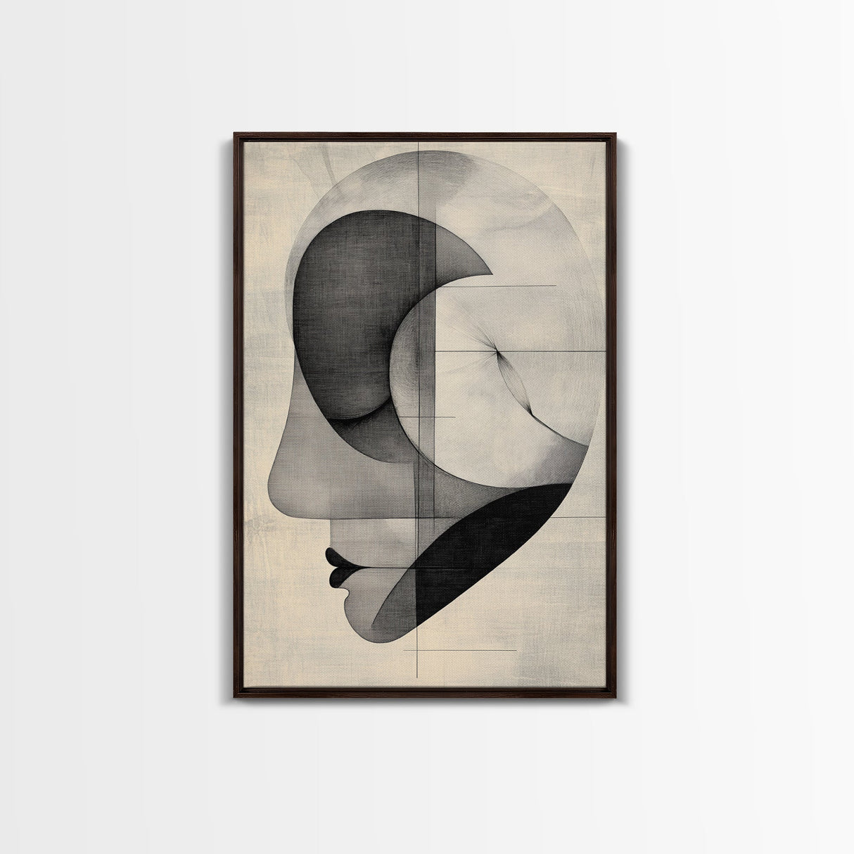 Golden Ratio Inspired Abstract Canvas Print Minimalist Monochrome Wall Art Unique Geometric Home Decor Artistic Gift Design